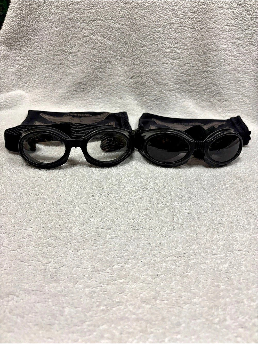 Global Vision aerodynamic eyewear Kickback Black motorcycle Goggles 2-Pair Set